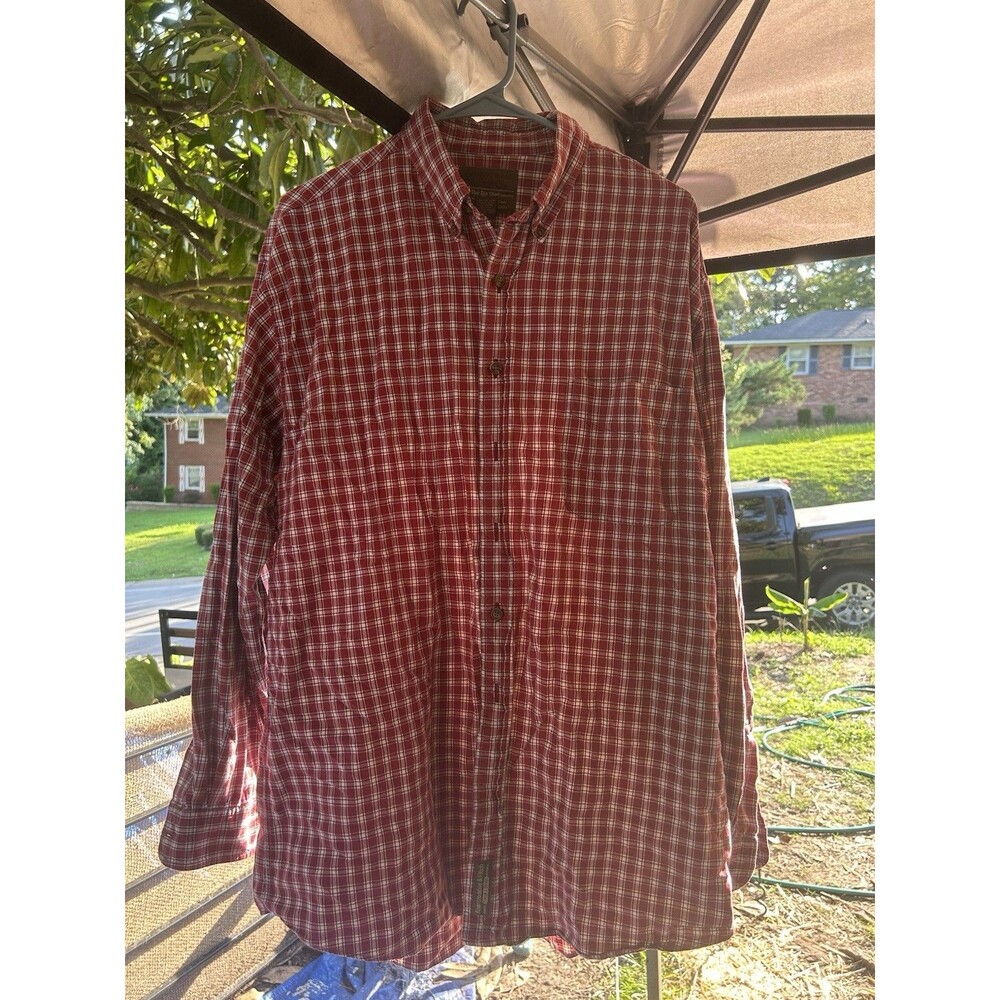 Abercrombie & Fitch Co. Red and White Gingham Plaid The Big Shirt  Size L